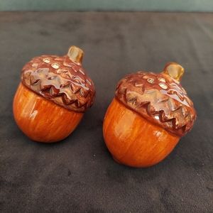 Vintage Acorn Salt and Pepper Shakers